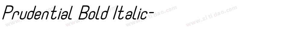 Prudential Bold Italic字体转换
